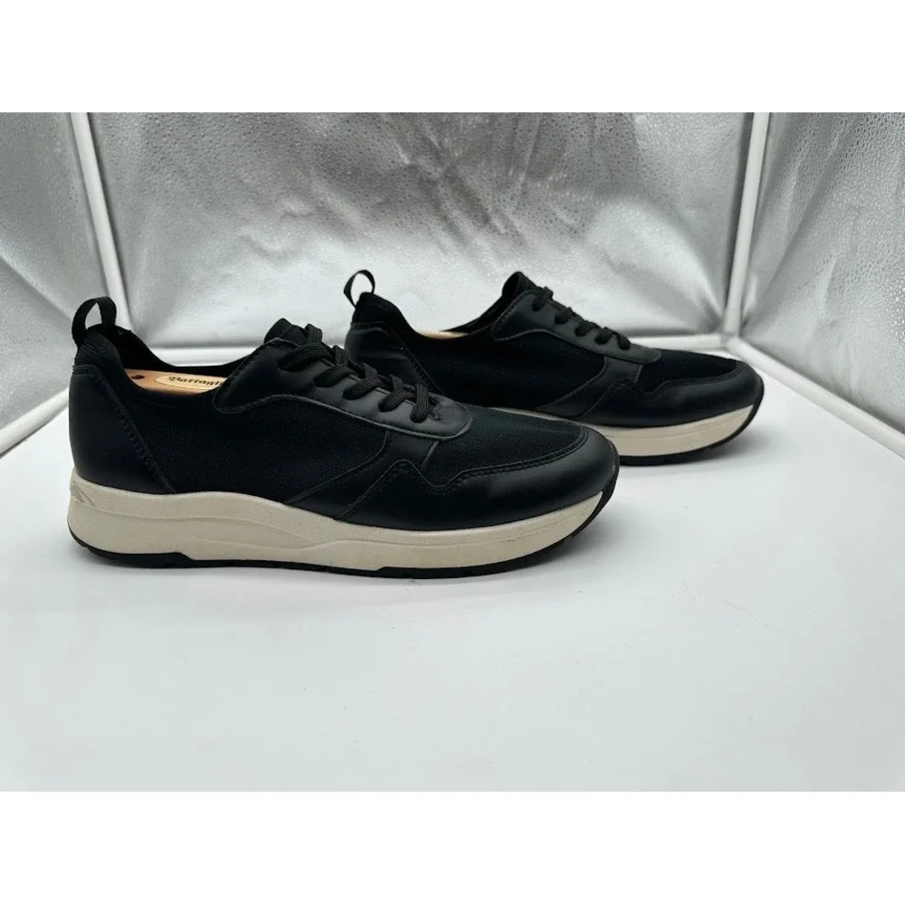 Banana Republic‎ Sustainable Knit Sneakers Black Cream Low Top Mens Size 10 FA22
